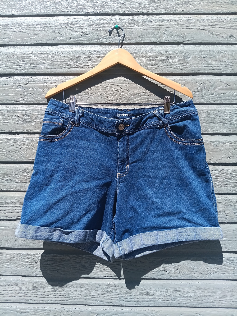 Lane Bryant Blue Cuffed Denim Shorts
